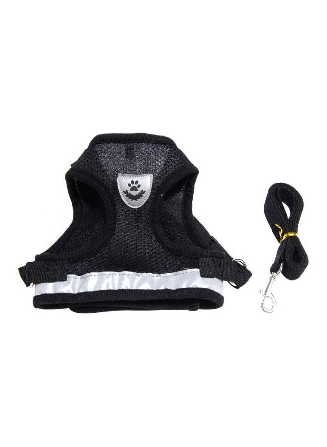 Dog Leash Vest Pet Chest Straps Reflective Safety Dog Rope Pet Supplies  Harness And Leash Set  For Small Medium Dogs Cat Black L Black