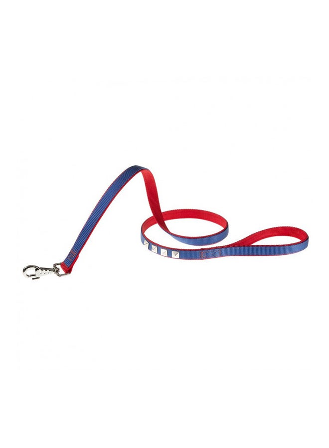 Dual Pyramid G Nylon Dog Leash Red/Blue