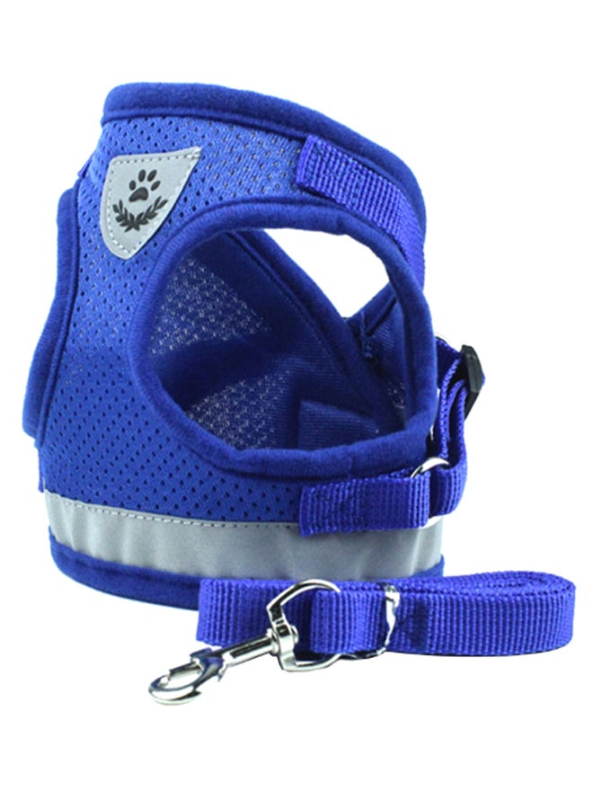 Breathable Soft Harness With Strap Blue/Light Grey M