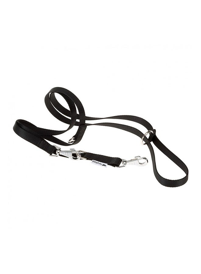 Adjustable Nylon Dog Leash Black