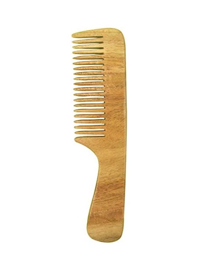 Neem Wood Comb For Men And Women Brown 19.1 x 4.5cm