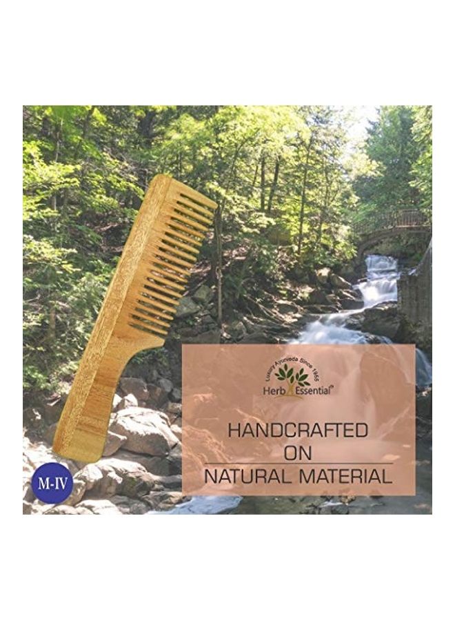 Neem Wood Comb For Men And Women Brown 19.1 x 4.5cm