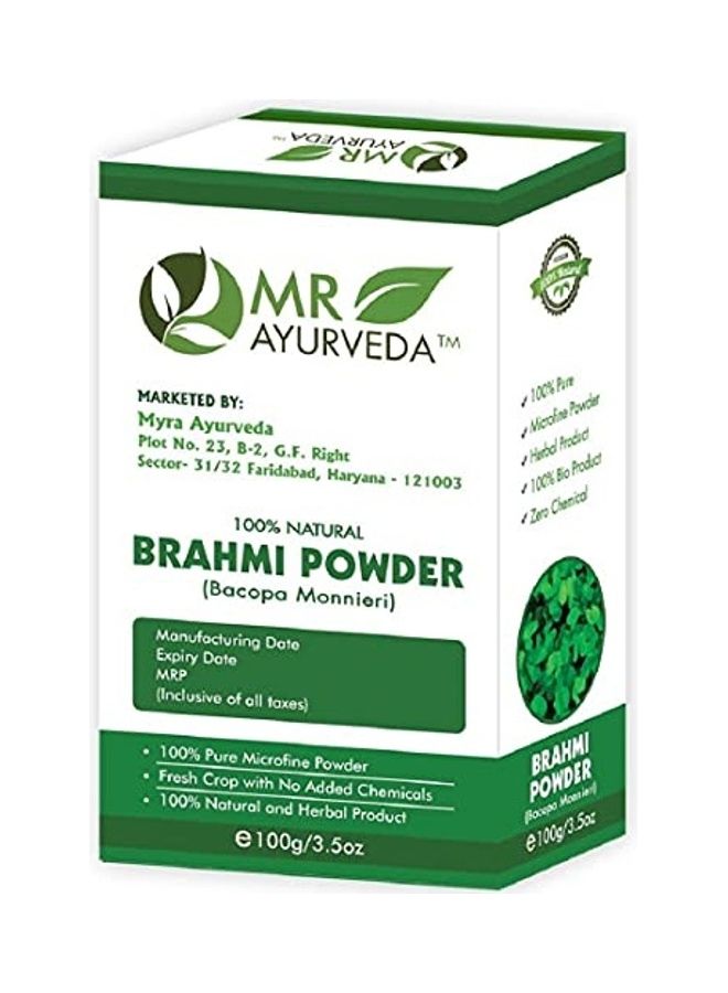 2-Piece Pure Organic Brahmi Powder Set White 200grams