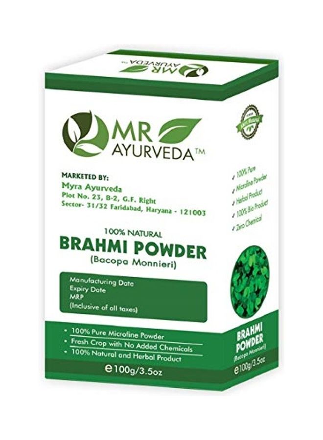2-Piece Pure Organic Brahmi Powder Set White 200grams