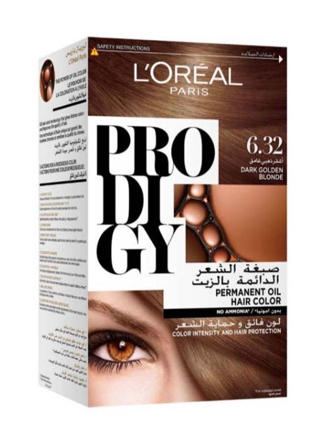 Prodigy Permanent Oil Hair Color New Amonia Free 6.32 Dark Golden Blonde