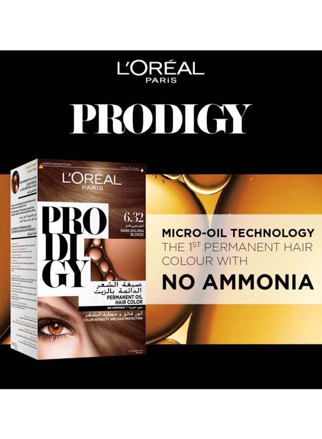 Prodigy Permanent Oil Hair Color New Amonia Free 6.32 Dark Golden Blonde