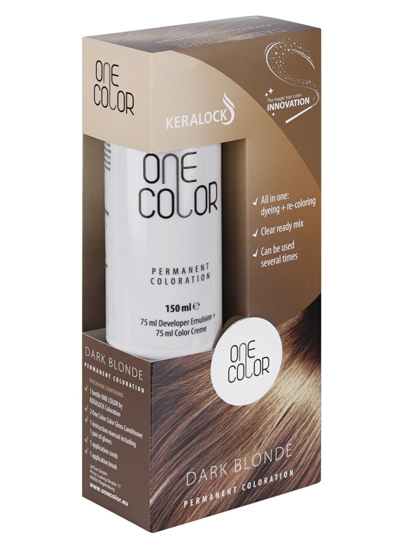 KERALOCK DARK BLONDE PERMANENT COLORATION HAIR COLOR  DOES NOT REQUIR TO PREMIX MADE IN GERMANY -150 ML