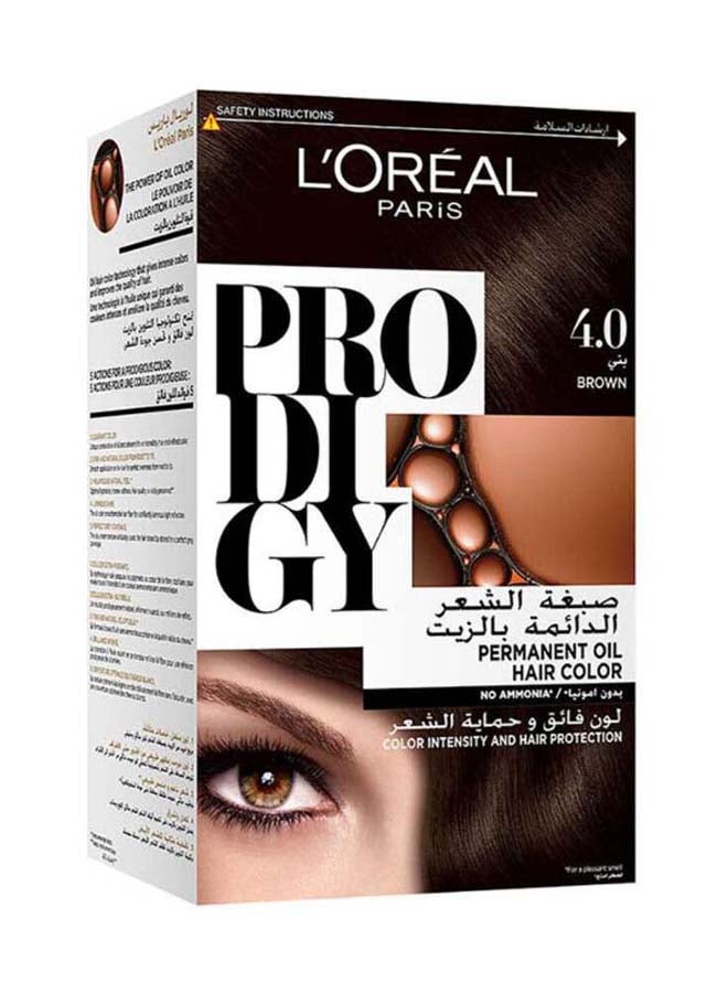 Prodigy Ammonia Free Hair Color 60g+62ml+60ml 4.0 Brown