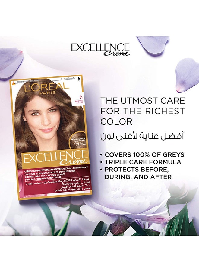 Excellence Creme Triple Care Hair Color Hair Dye/ Hair Care Dark Blonde 06 6.0 Dark Blonde 192ml