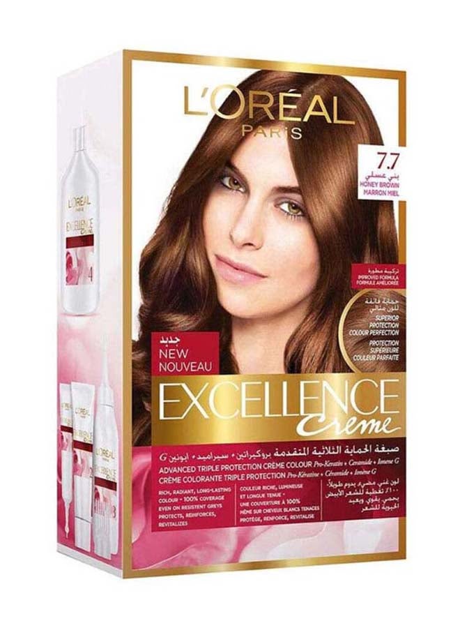 Excellence Crème Hair Color 7.7 Honey Brown