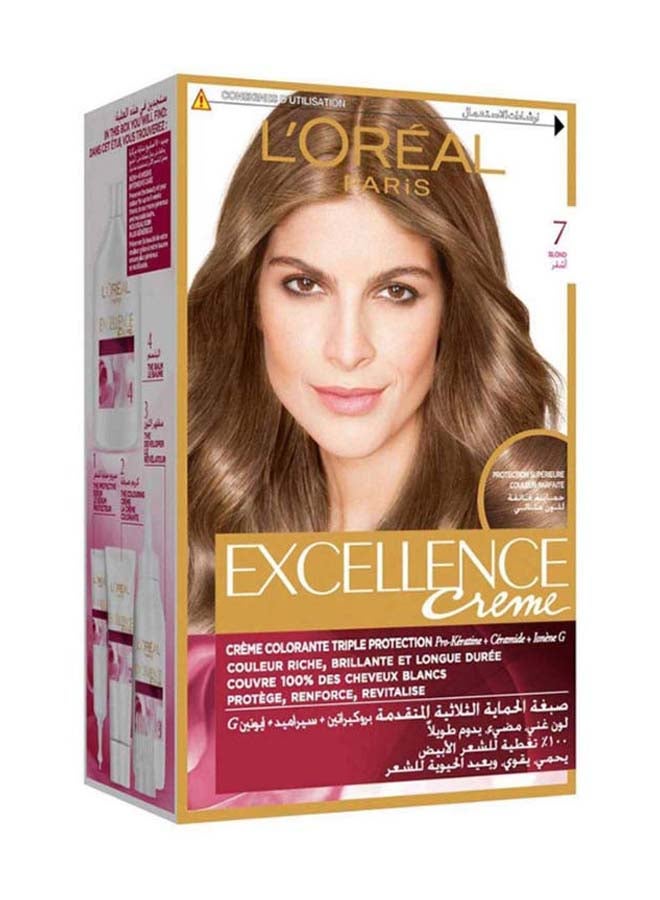 Excellence Hair Creme Color 7 Blonde pack of 1