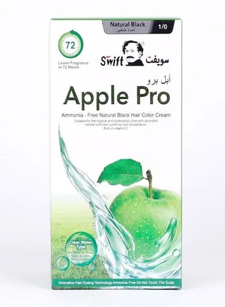 Apple Pro Ammonia free Hair Color No. 1 Natural Black 1000ml