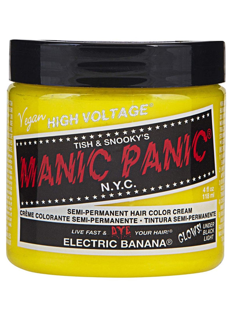 High Voltage Semi-Permanent Cream Hair Colour Electric Banana 118ml