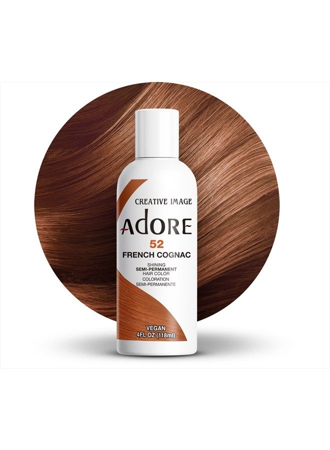 Semi Permanent Hair Color - Vegan and Cruelty-Free Hair Dye - 4 Fl Oz - 052 French Cognac (Pack of 1)