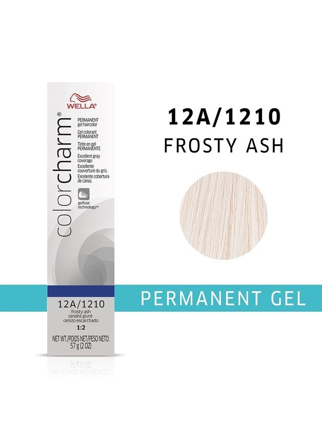 WELLA colorcharm Permanent Gel Hair Color for Gray Coverage, 12A Frosty Ash, 2 oz