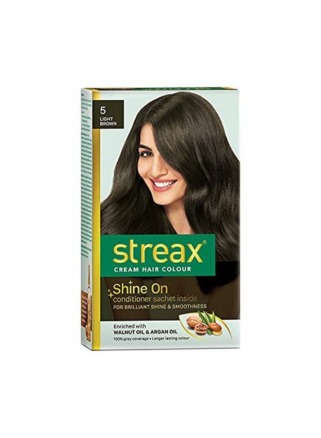 Cream Hair Color For Unisex 120Ml 5 Light Brown (Pack Of 1)