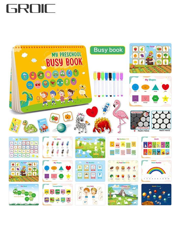 Children's Busy Books, Preschool Montessori Toys For Toddlers, Autism Sensory Education Toys, Activity Binders, Quiet Books, Early Education Toys To Develop Fine Motor Skills