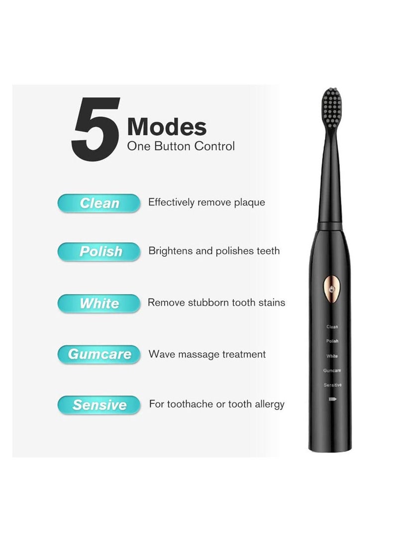 Ultrasonic Automatic Toothbrush Easy Cleaning Waterproof Smart Mouth Cleaning Timer Toothbrush