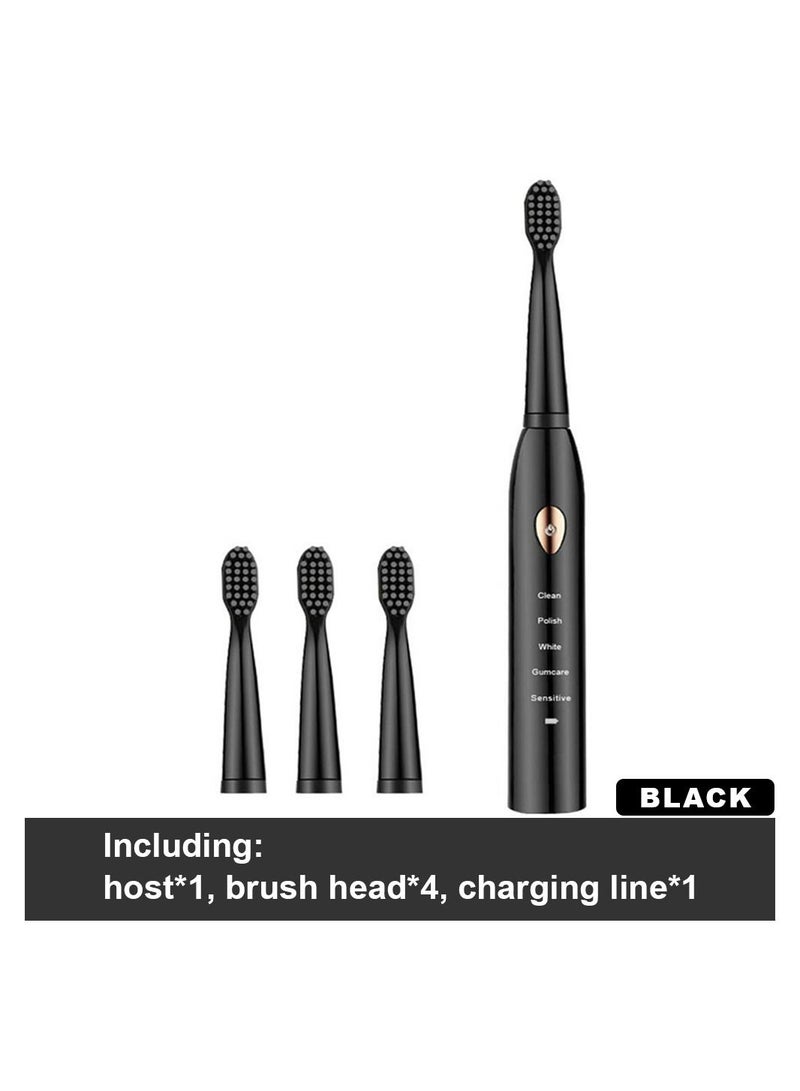 Ultrasonic Automatic Toothbrush Easy Cleaning Waterproof Smart Mouth Cleaning Timer Toothbrush