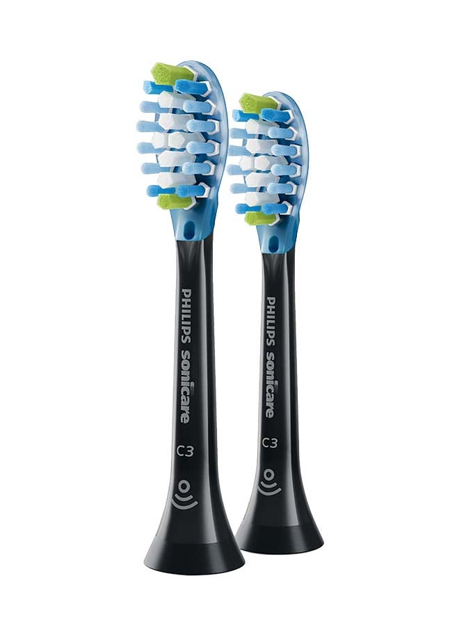 Pack of 2 Sonicare Diamond Clean Brush Head Black 36grams