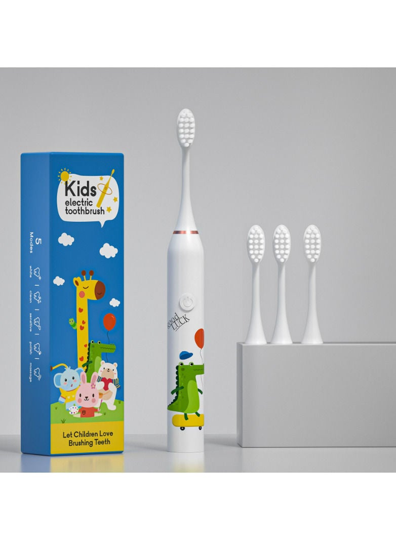 Children's Electric Toothbrush USB Rechargeable Waterproof Soft Hair Cartoon Gift Children's Electric Toothbrush