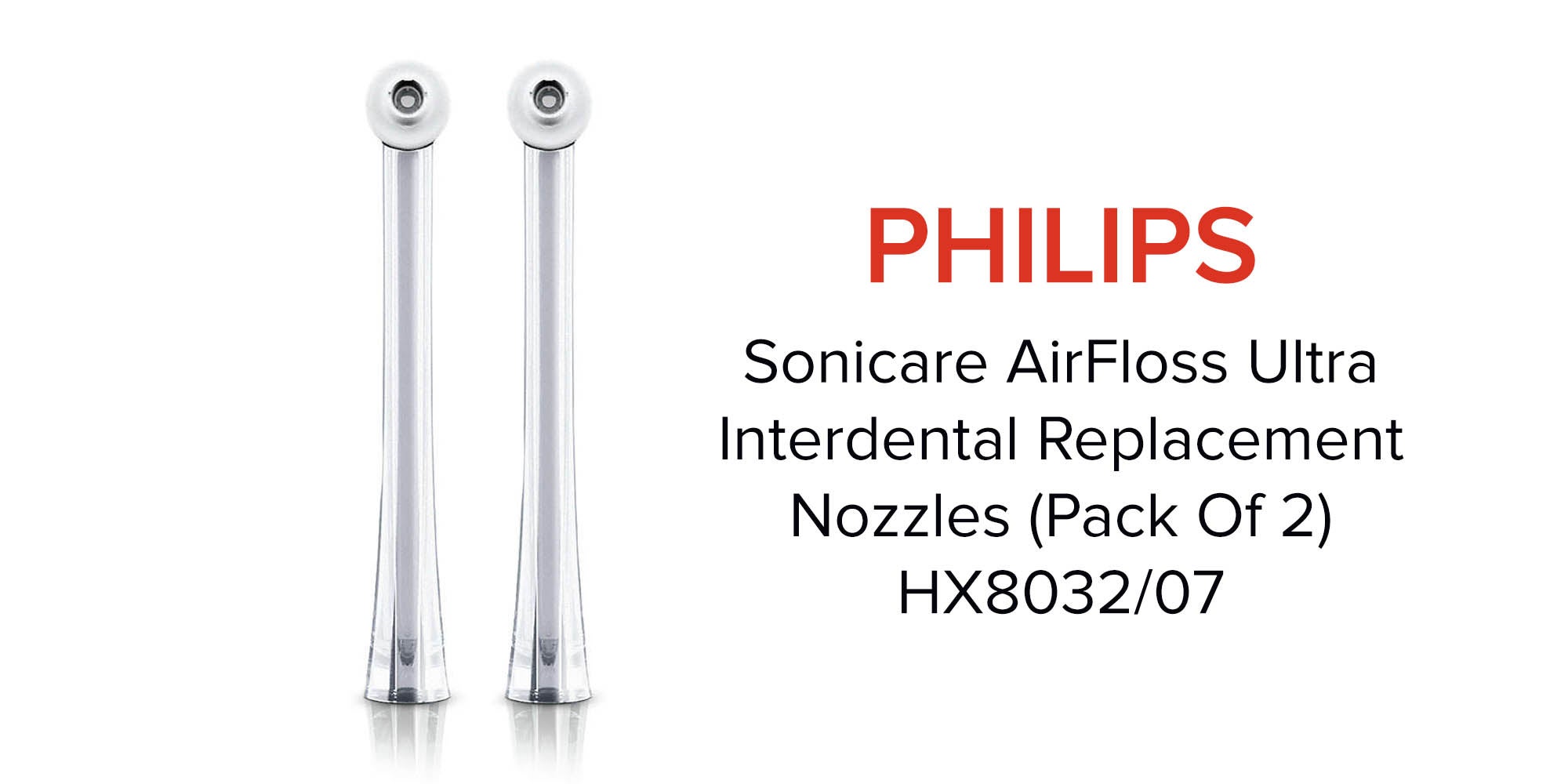 AirFloss Ultra Replacement Head - 2 Pcs HX8032/07 White One Size