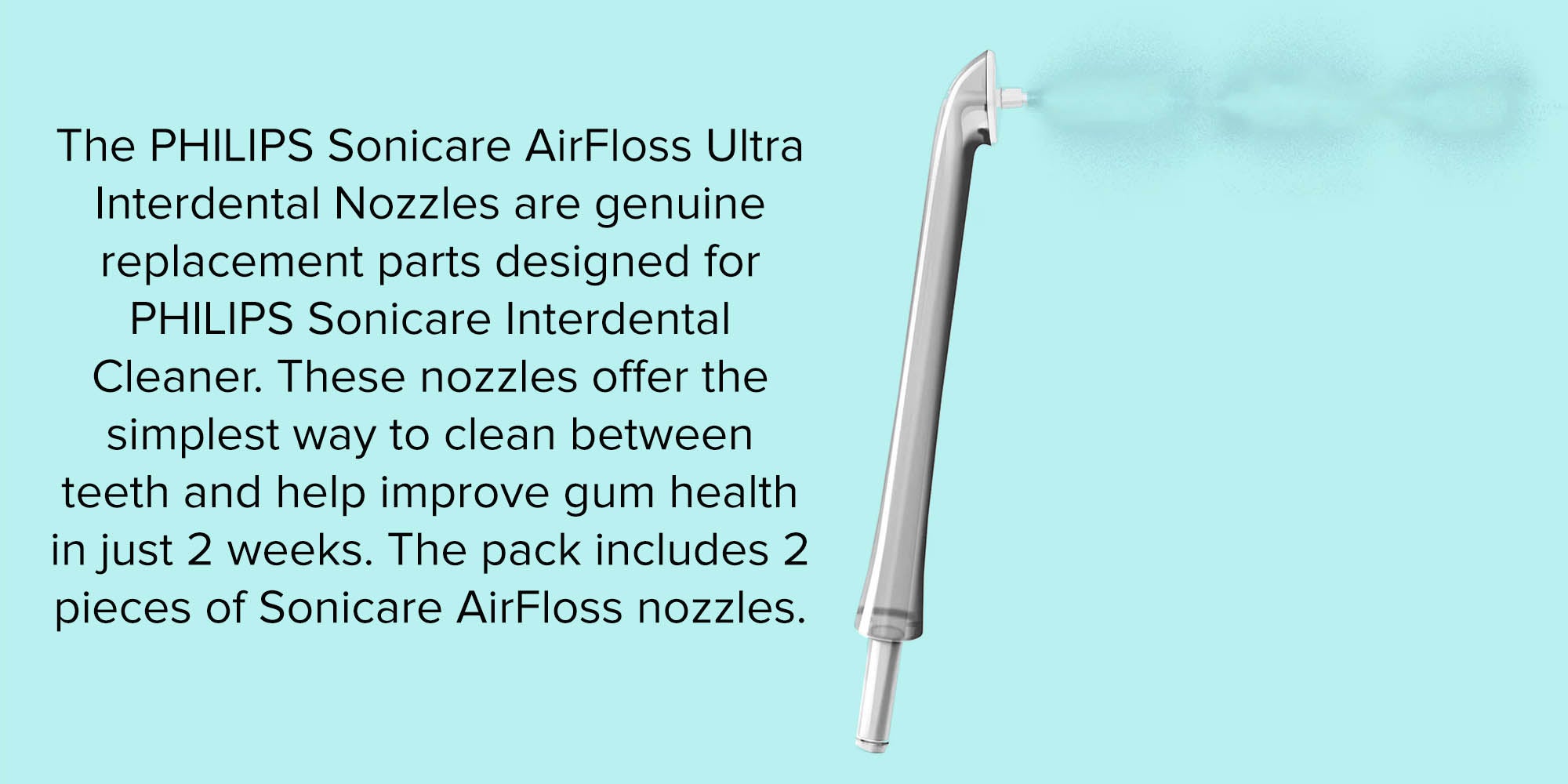 AirFloss Ultra Replacement Head - 2 Pcs HX8032/07 White One Size