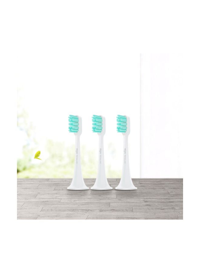 3-Piece Electric Toothbrushes White 8.5x2.48x2.48cm