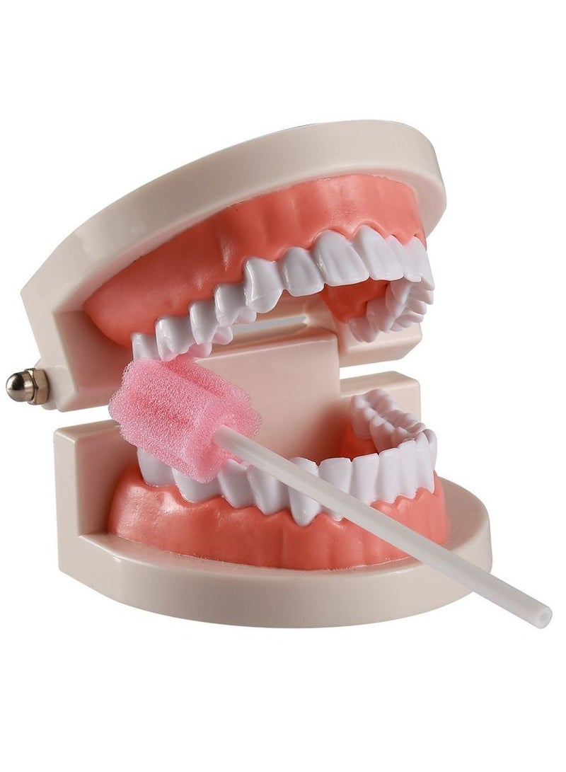 100PCS Disposable Mouth Swabs Sponge Unflavored Sterile Oral Dental Swabsticks for Cleaning