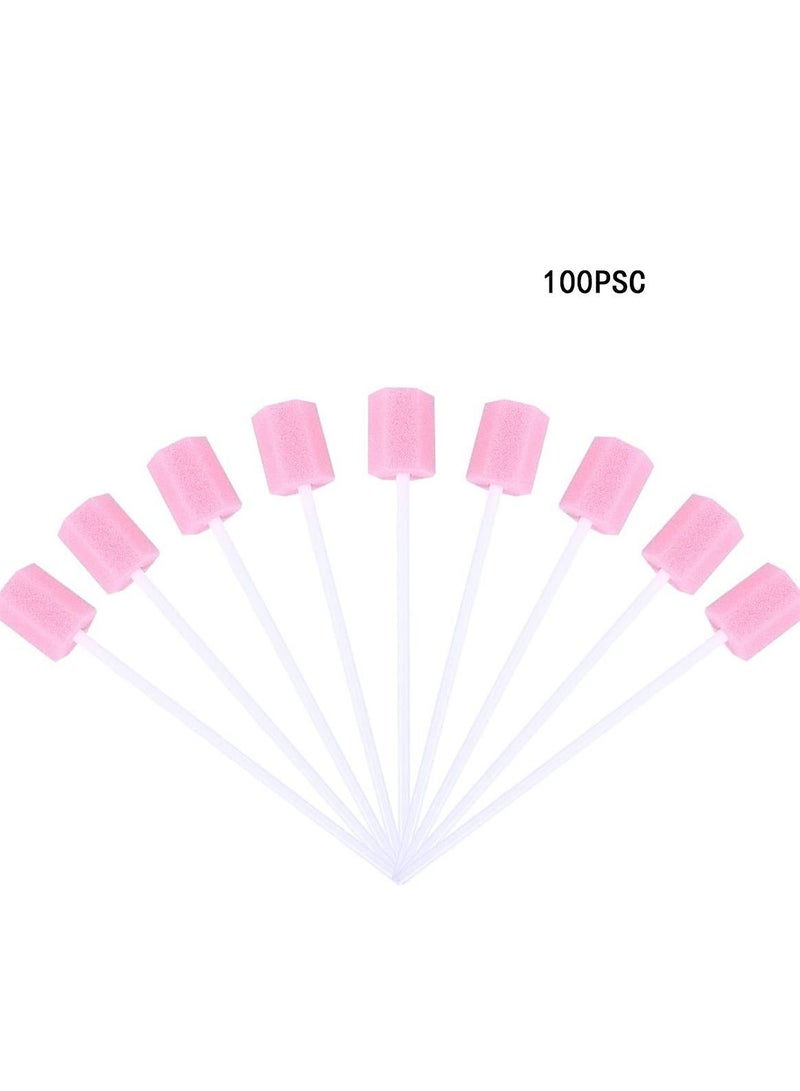100PCS Disposable Mouth Swabs Sponge Unflavored Sterile Oral Dental Swabsticks for Cleaning