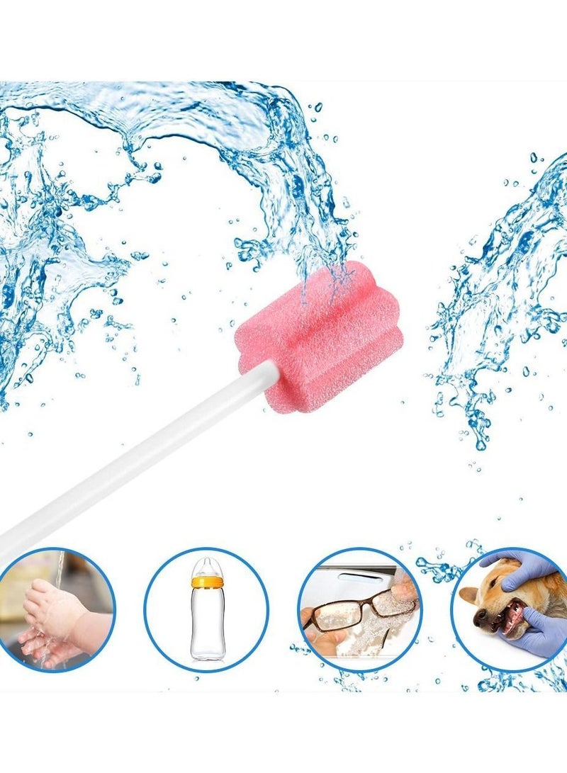 100PCS Disposable Mouth Swabs Sponge Unflavored Sterile Oral Dental Swabsticks for Cleaning