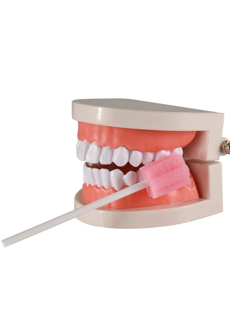 100PCS Disposable Mouth Swabs Sponge Unflavored Sterile Oral Dental Swabsticks for Cleaning