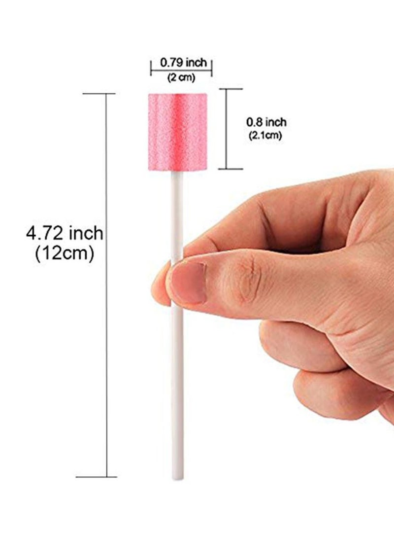100PCS Disposable Mouth Swabs Sponge Unflavored Sterile Oral Dental Swabsticks for Cleaning