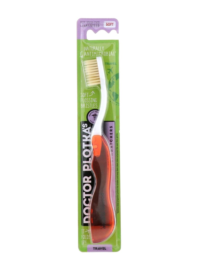 Naturally Antimicrobial Toothbrush Brown/White/Beige