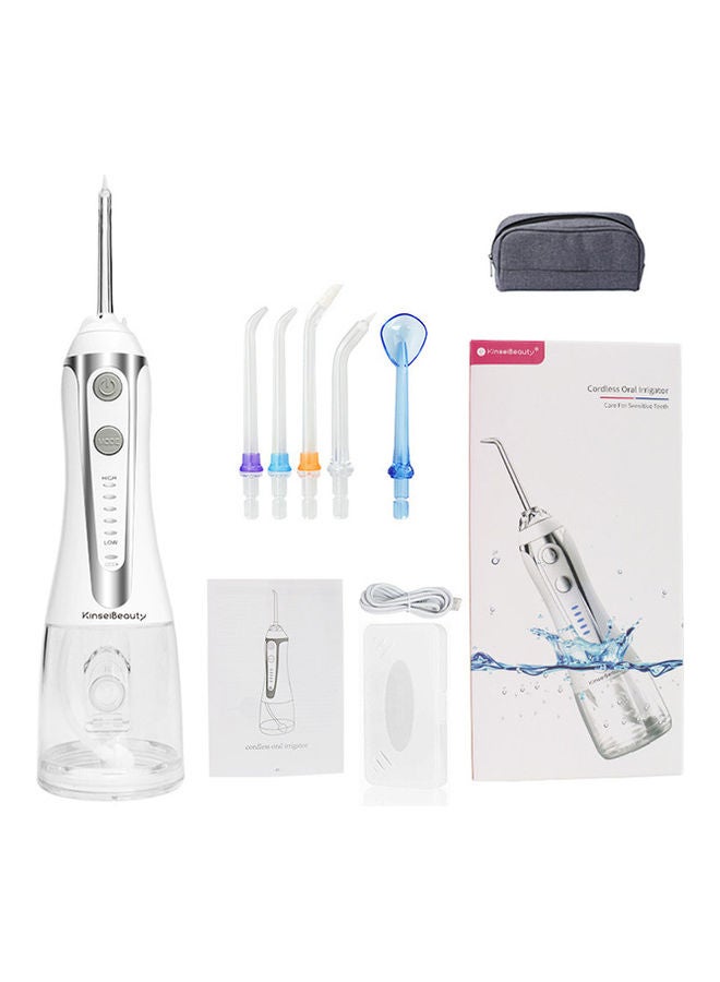 5-Mode Cordless Dental Water Flosser Kit White/Silver