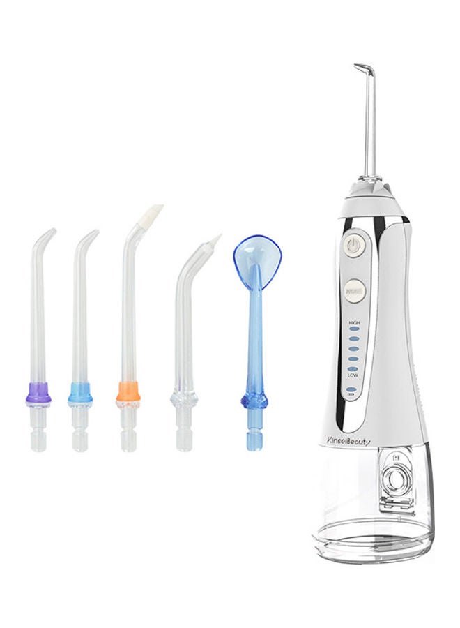 5-Mode Cordless Dental Water Flosser Kit White/Silver