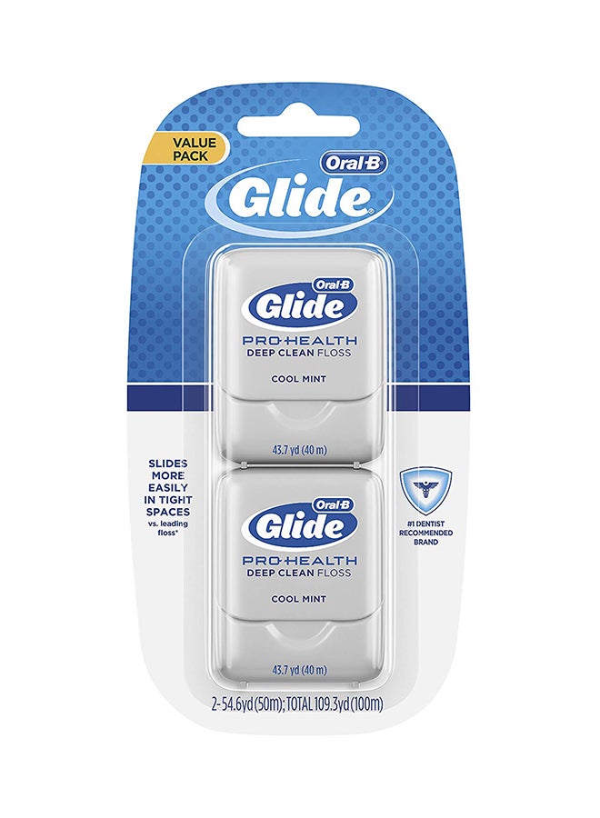 2-Piece Glide Pro-Health Deep Clean Cool Mint Floss 43.7yard