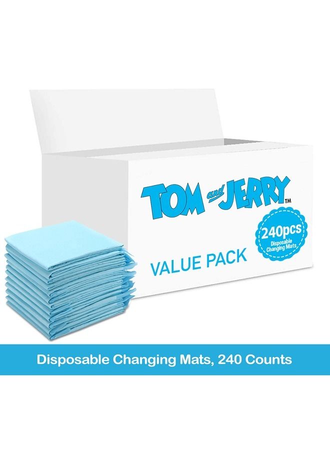 Tom And Jerry Disposable Changing Mats, 240 Counts