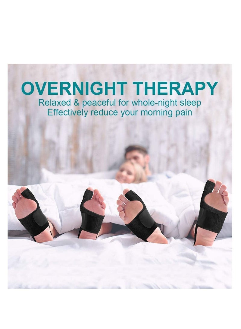 Bunion Corrector and Bunion Relief, Orthopedic Big Toe Straightener for Women and Men, Day Night Support, Treat and Prevent Hallux Valgus, Best Kit for 24 Hours Protection