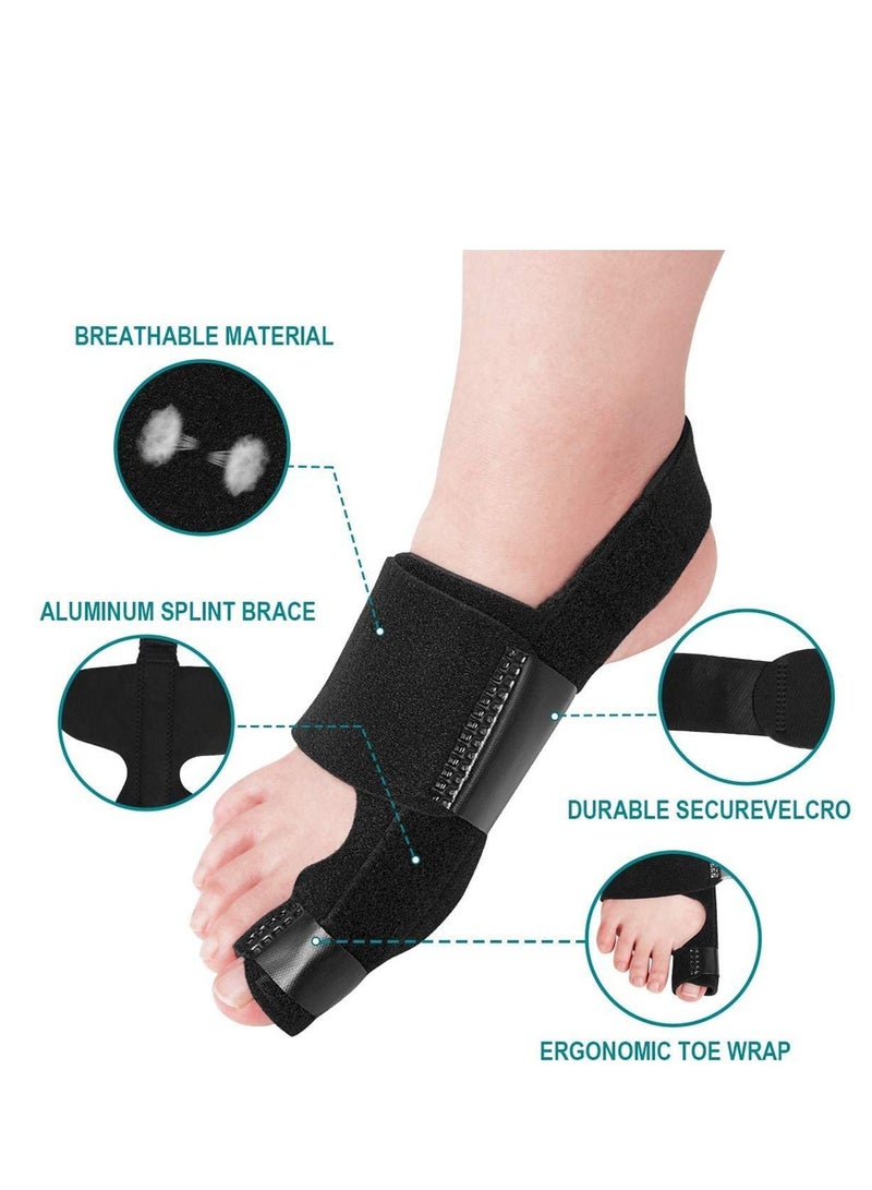 Bunion Corrector and Bunion Relief, Orthopedic Big Toe Straightener for Women and Men, Day Night Support, Treat and Prevent Hallux Valgus, Best Kit for 24 Hours Protection