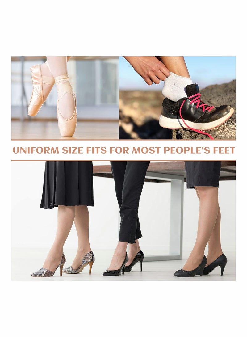 Foot Pads, 24 Pcs Self-Adhesive Foot Cushion for Dancer, Forefoot Cushion Pads Sesamoiditis Pads for Ball of feet Pain, Felt Forefoot Cushion Pads for Men Women Dancing Pain Relief(Beige)