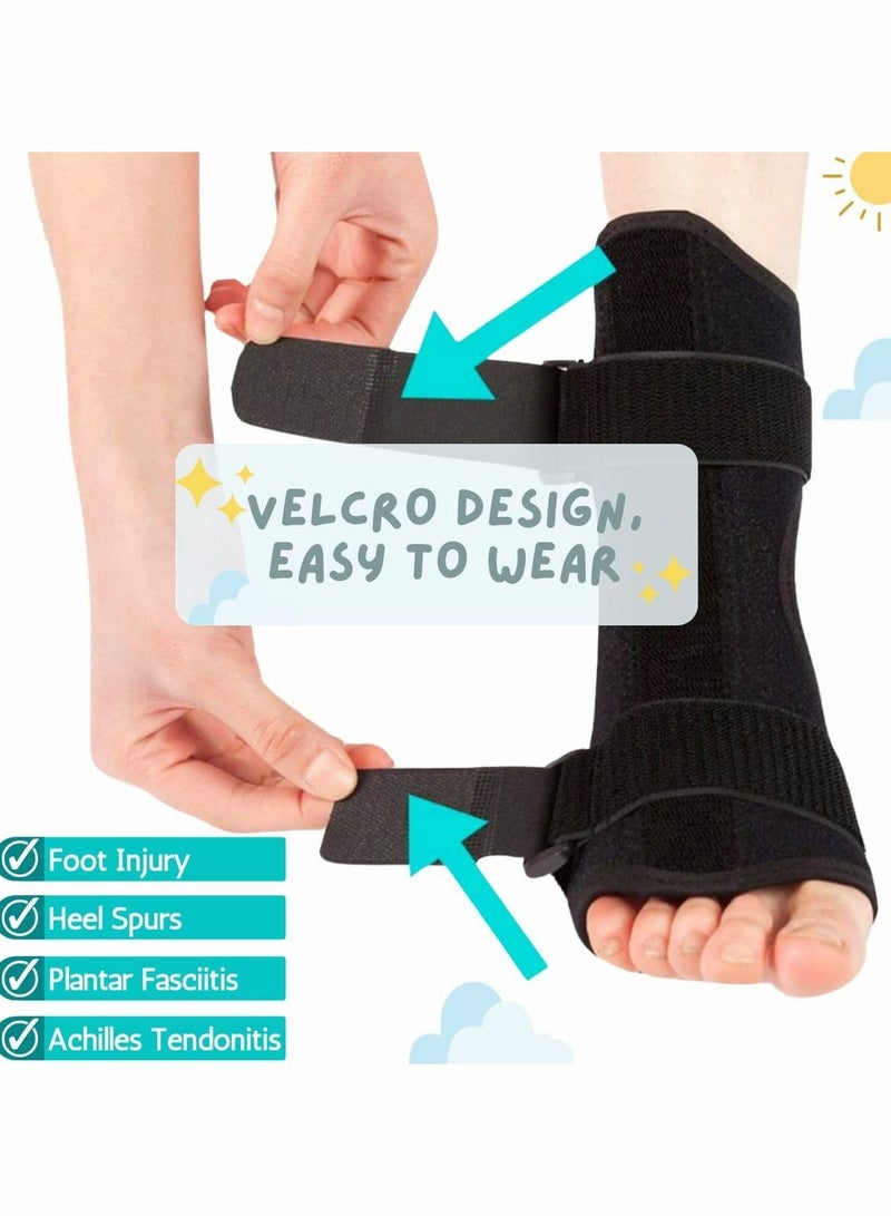 Plantar Fasciitis Night Splint, Universal Foot Drop Orthotic Brace Support Adjustable Breathable Plantar Fasciitis Relief Splints