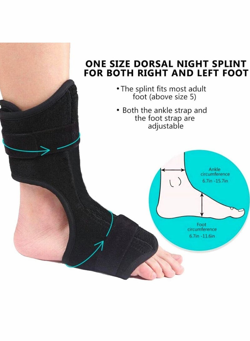 Plantar Fasciitis Night Splint, Universal Foot Drop Orthotic Brace Support Adjustable Breathable Plantar Fasciitis Relief Splints