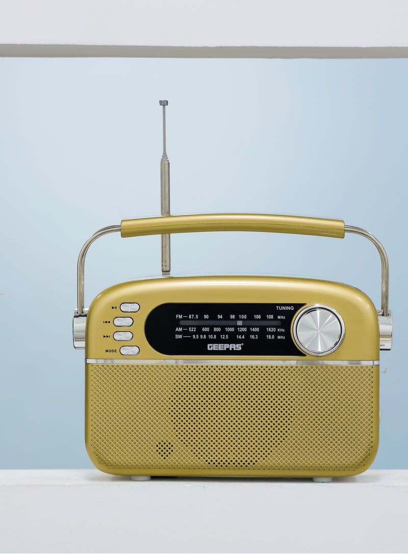 Rechargeable 3 Band Radio with Bluetooth | AUX Input | AC/DC Operation