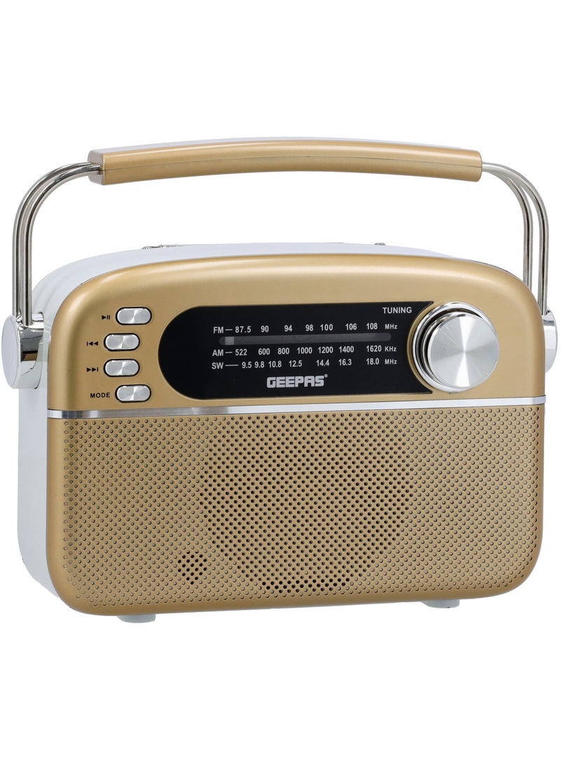 Rechargeable 3 Band Radio with Bluetooth | AUX Input | AC/DC Operation