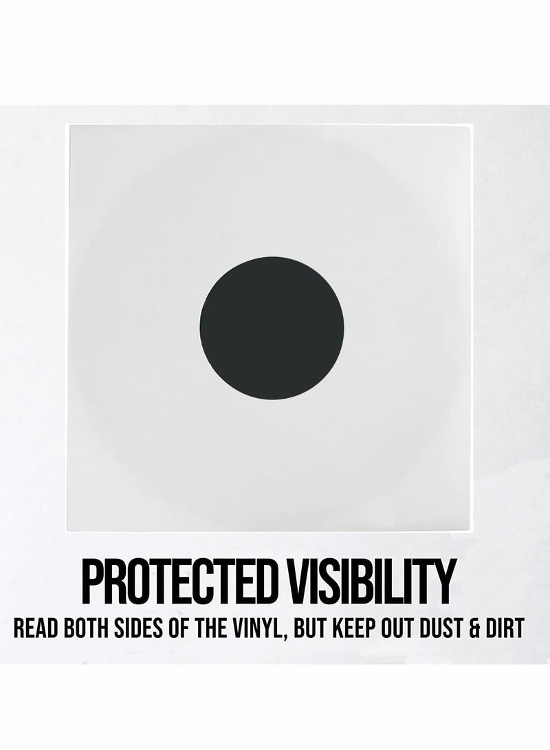 Poly Lined Paper Protective Sleeves for LP Records, 20 Pcs LP Collection Protection and Storage Inner Sleeves (80 GSM White Kraft Paper)