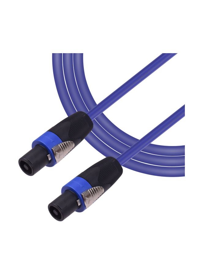 Male To Male Amplifier Speaker Connector Cable Cord I4698BL-2-A Blue/Black