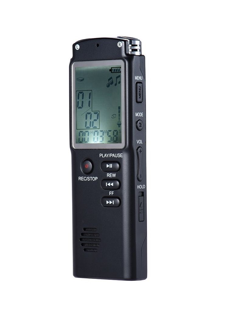 8GB Audio Voice Recorder MP3 Music Player Dictaphone Voice Activate(VAR) A-B Repeating Telephone Conversation Recording