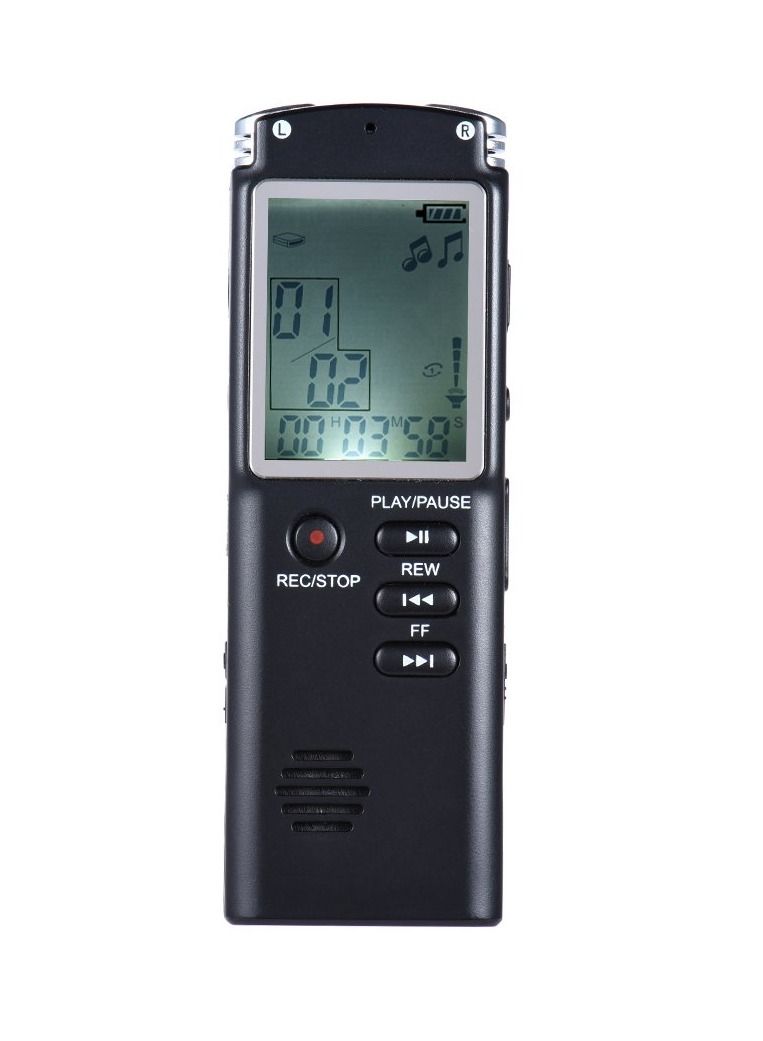 8GB Audio Voice Recorder MP3 Music Player Dictaphone Voice Activate(VAR) A-B Repeating Telephone Conversation Recording