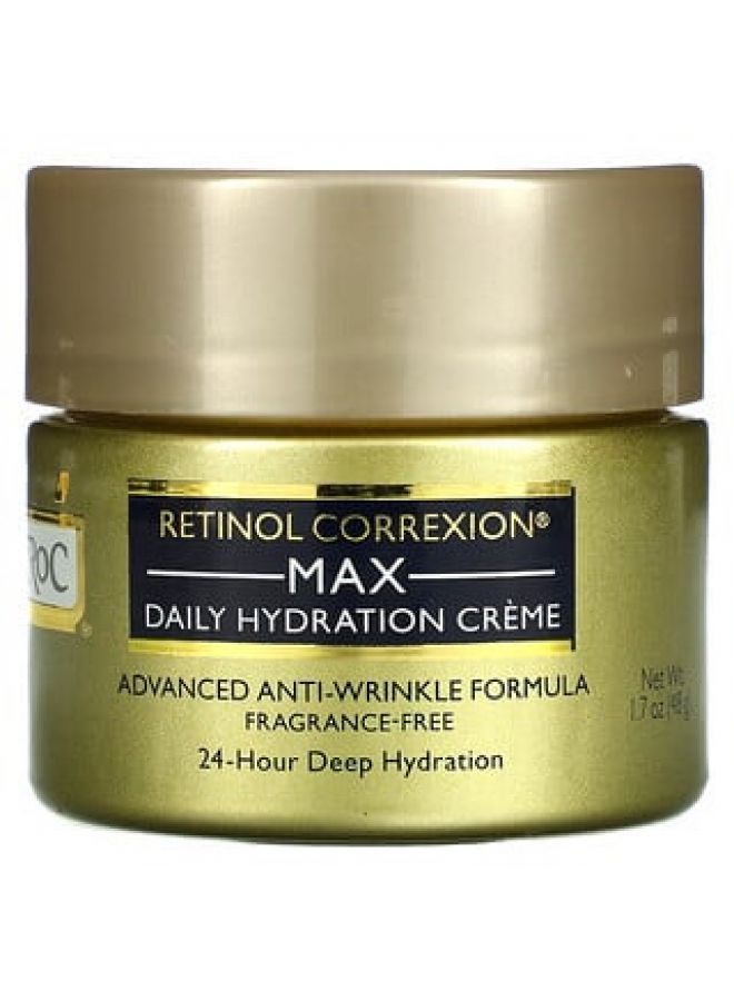 RoC Retinol Correxion Max Hydration Cream Fragrance Free 1.7 oz 48 g